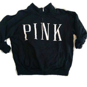 PINK Black 1/4 Pullover